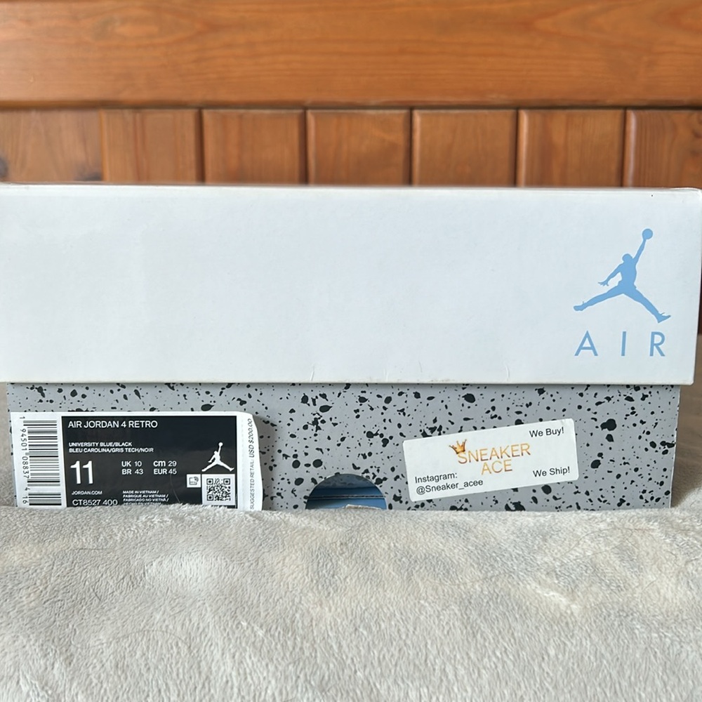 Air Jordan 4 Retro “University Blue” UNC Size 11 SKU CT8527-400 - Picture 10 of 10